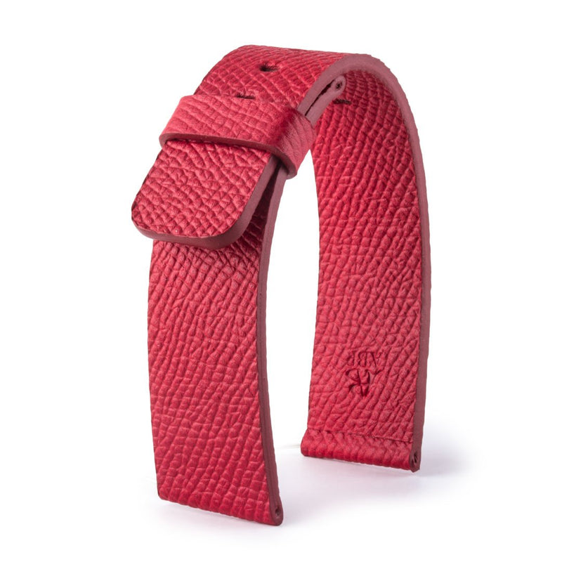 ABP Paris Red Grained Calf Leather Apple Watch Strap
