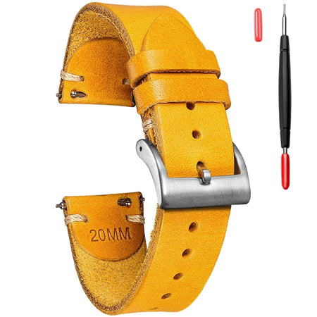 Italian Buttero Leather Handmade Watch Strap 18mm 20mm 22mm