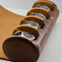 Everest Watch Roll for 4 Watches Vintage Brown