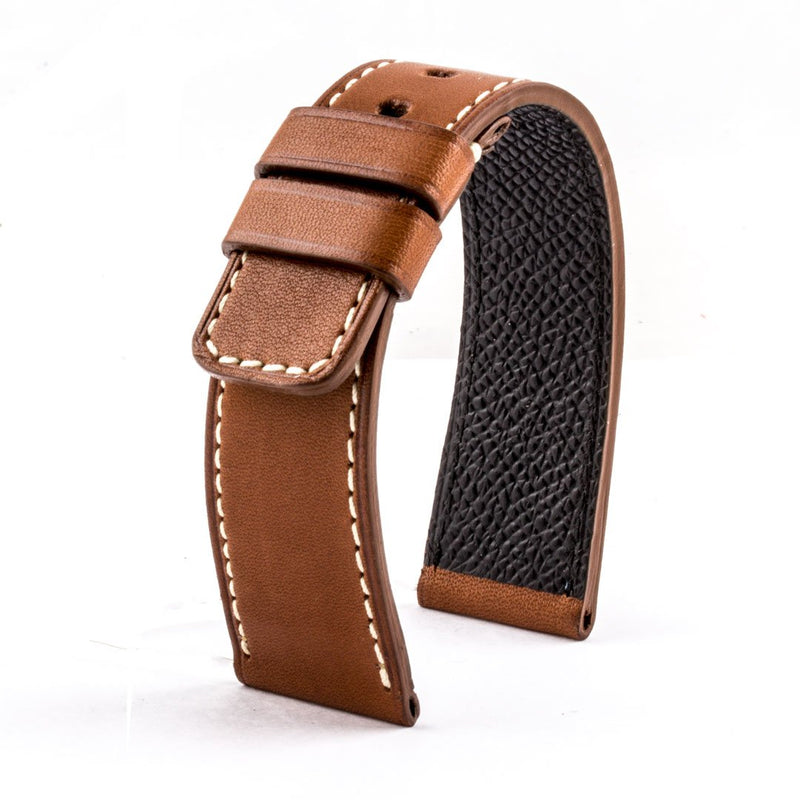 ABP Paris Calf Leather Brown Cognac Apple Watch Strap