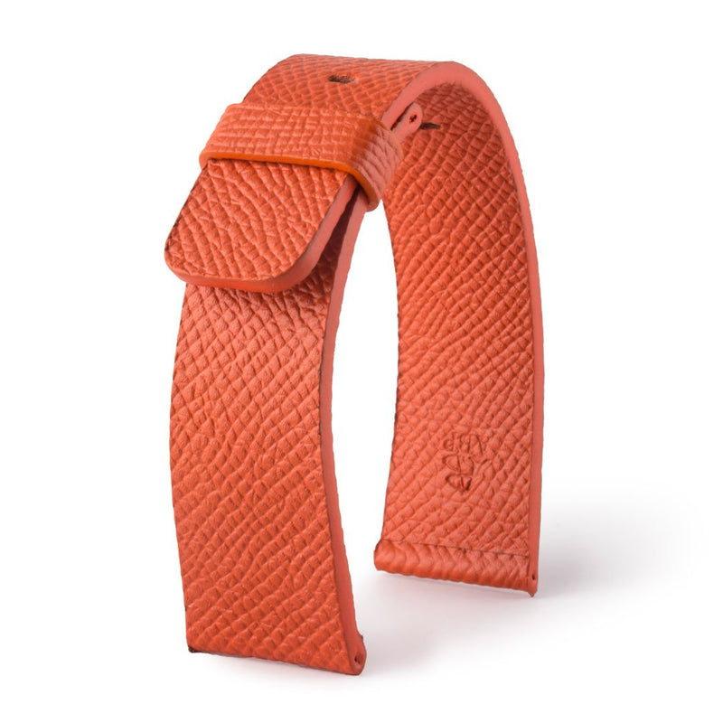 ABP Paris Orange Grained Calf Leather Apple Watch Strap