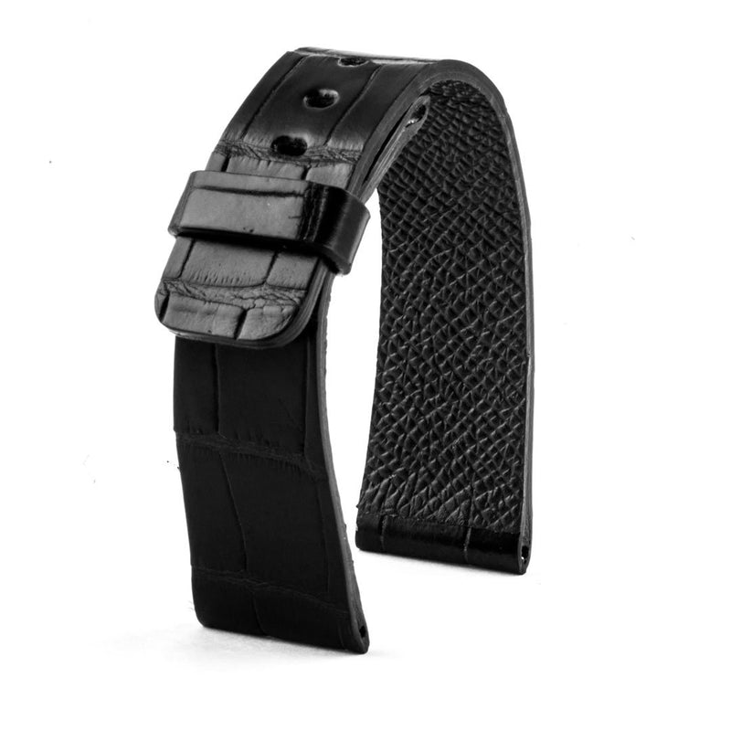 ABP Paris Black Alligator Leather Apple Watch Strap