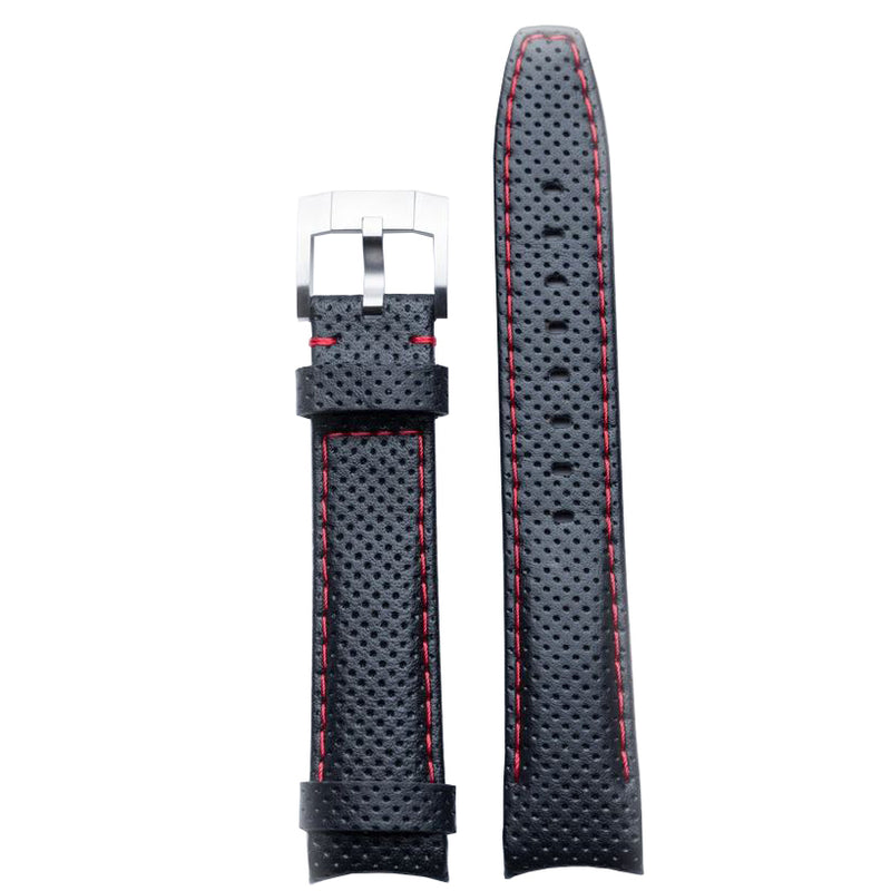 ABP Matt Blue Alligator Leather Watch Strap with tang Buckle