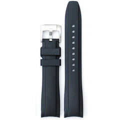 Everest Curved Rubber Strap Black EH for Rolex Submariner No Date 14060