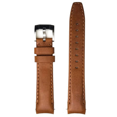 ABP Matt Blue Alligator Leather Watch Strap with tang Buckle