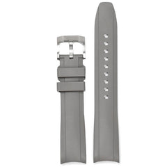 Everest Curved Rubber Strap Grey/Gray for Rolex Air-King & Rolex Milgauss