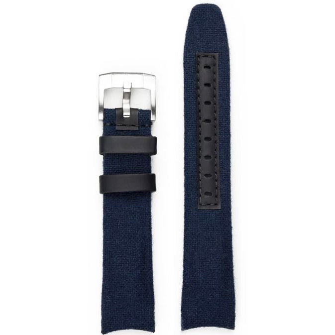 Everest Curved End Nylon Strap in Blue with Tang Buckle for Rolex Sports Models WatchStraps.ie