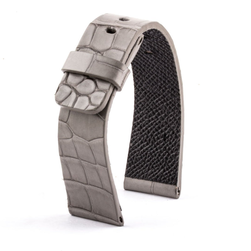 ABP Paris Light Grey Alligator Leather Apple Watch Strap