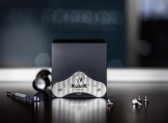 SwissKubik Masterbox Watch Winder in Black Grained Leather with Black Stitching