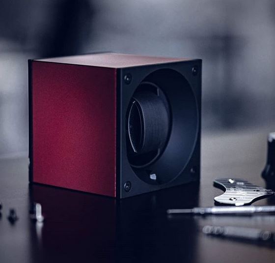 SwissKubik Masterbox Watch Winder in Red Anodized Aluminium