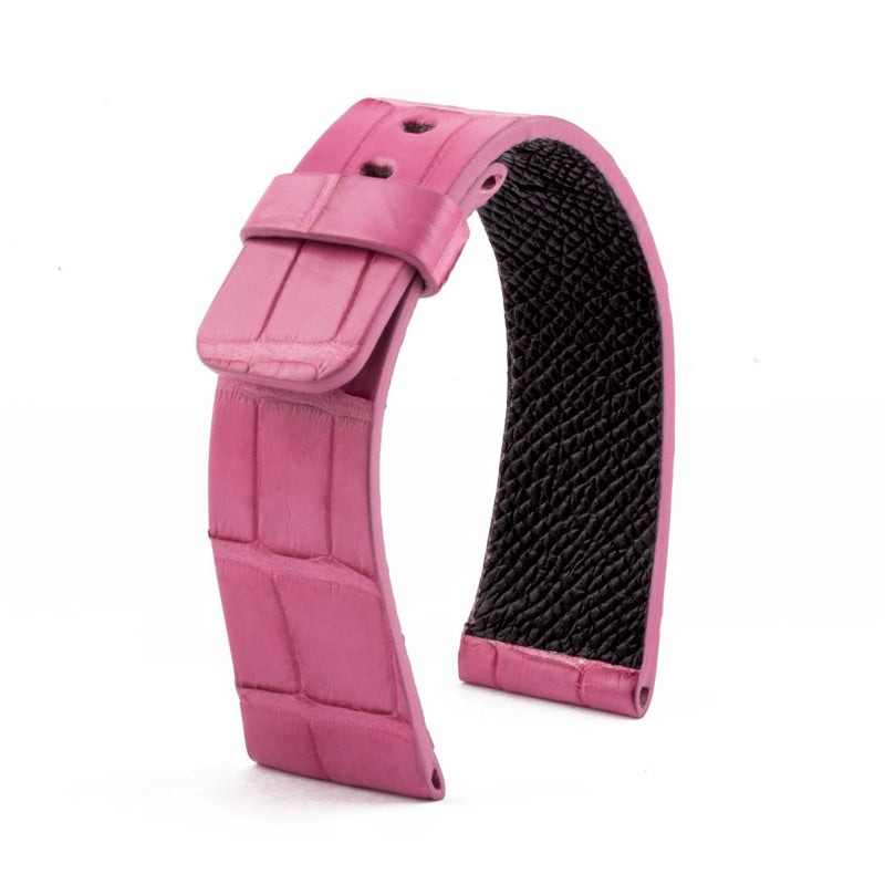 ABP Paris Pink Alligator Leather Apple Watch Strap
