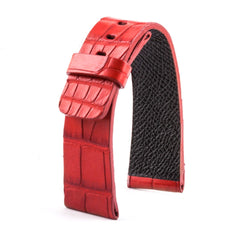 ABP Paris Red Alligator Leather Apple Watch Strap