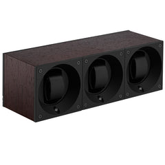 SwissKubik Masterbox Triple Watch Winder in Natural Wenge Wood