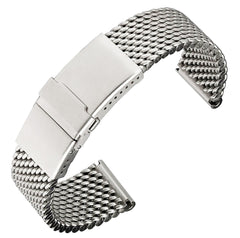 Staib Milanaise Mesh Polished Watch Bracelet with Folding Buckle 20mm