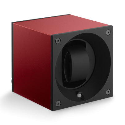 SwissKubik Masterbox Watch Winder in Red Anodized Aluminium