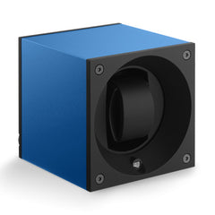 SwissKubik Masterbox Watch Winder in Sapphire Blue Anodized Aluminium