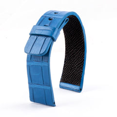 ABP Paris Blue Alligator Leather Apple Watch Strap